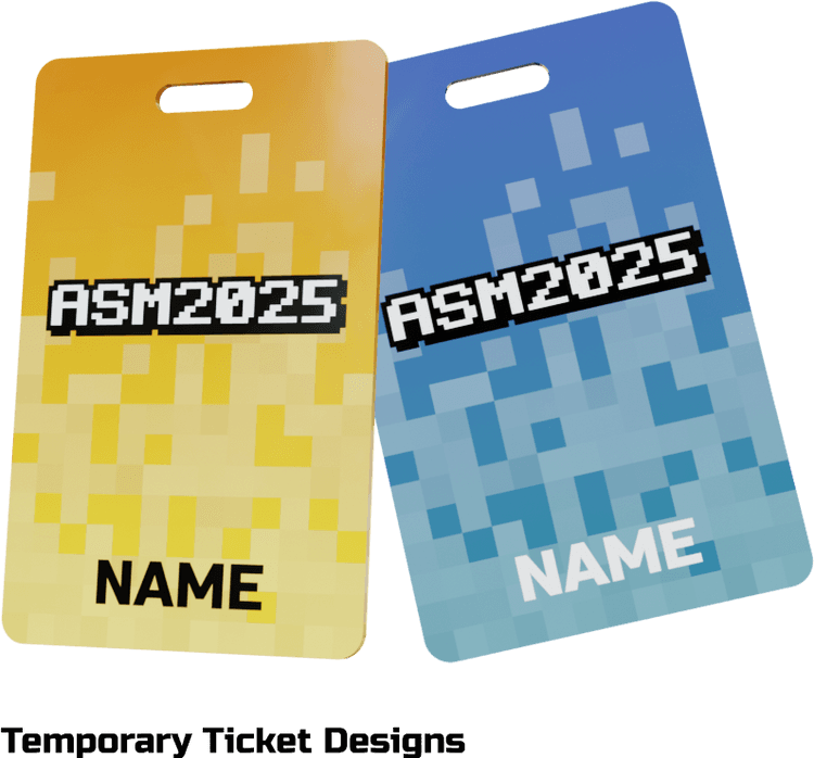 Two ASM2025 Ticket Designs