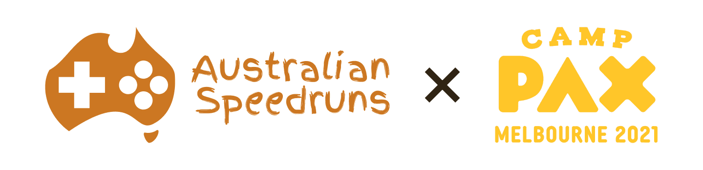 PAX × AusSpeedruns 2021 Logo