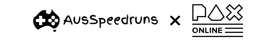 AusSpeedruns × PAX Online 2020 Logo